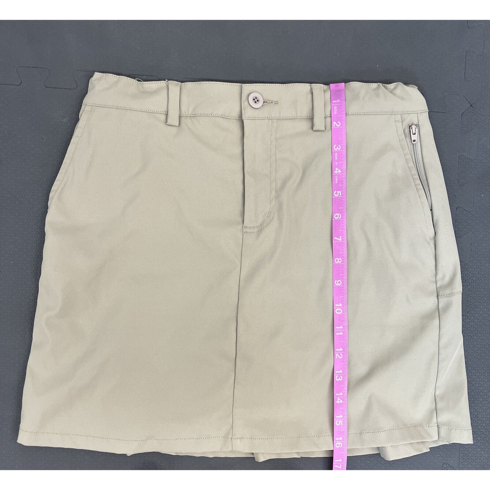 Girls Lands End Size 16 Khaki Skirt Uniform 16 Inch Length 100% Polyester Chrty - Picture 10 of 14